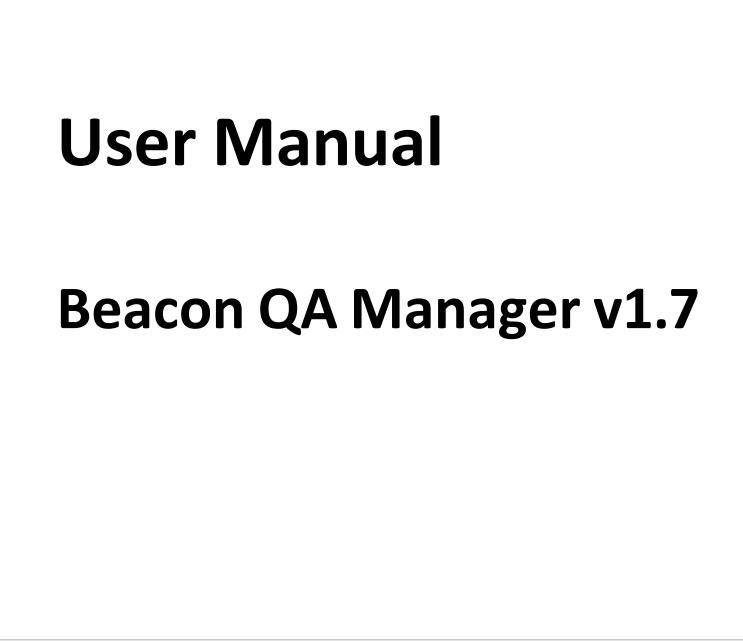 YF.SMS231202 Beacon QA Manager_v1.7_User Manual_A8_2025-10-10 (Draft)