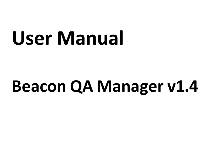 YF.SMS231202 Beacon QA Manager_v1.4_User Manual_A4_2025-01-22